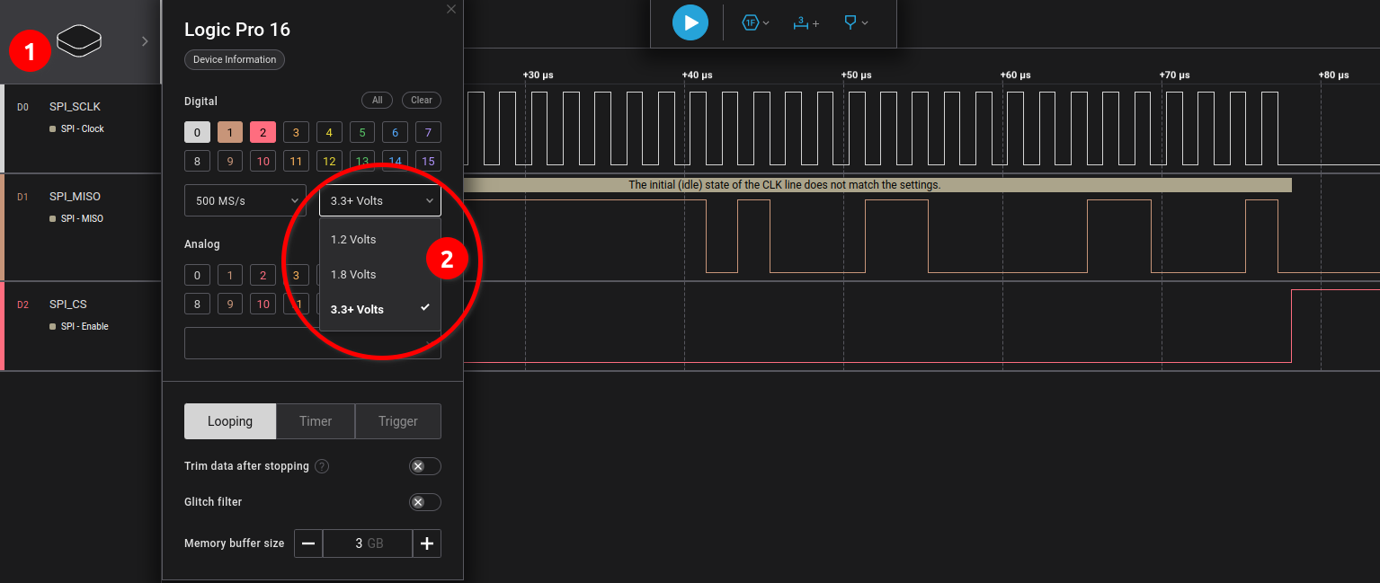 Threshold voltage settings